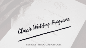 Classic Wedding Programs
