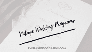 Vintage Wedding Programs